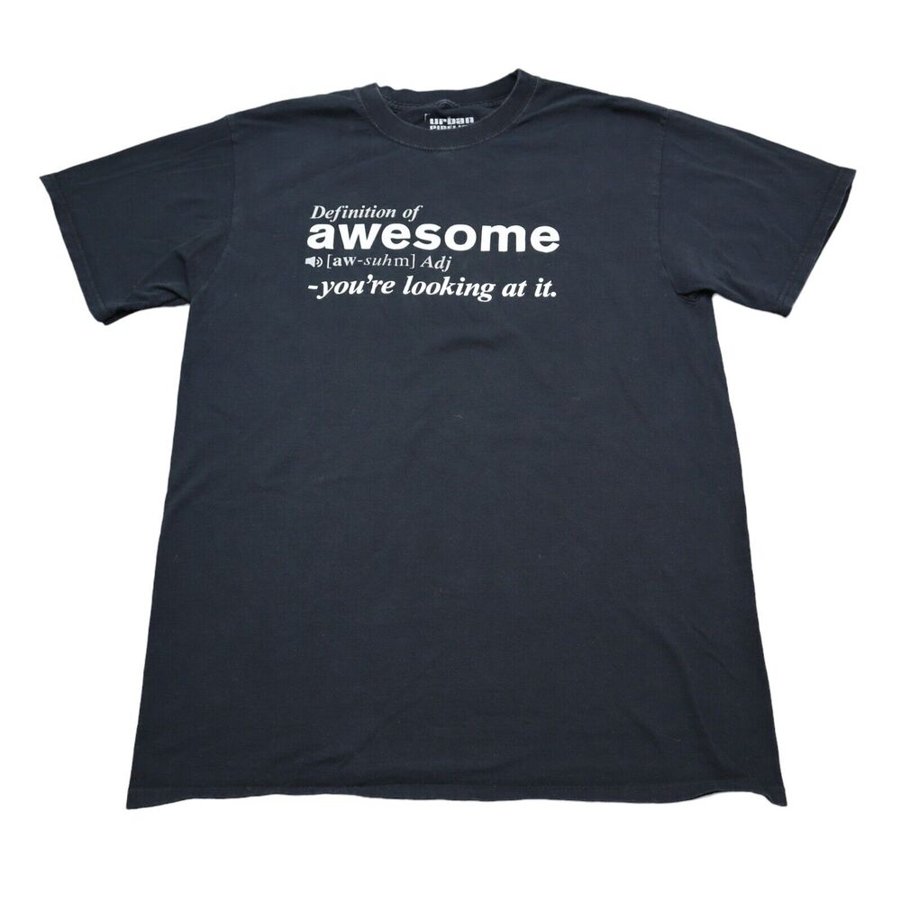 Awesome Urban Pipeline Shirt Mens M Black Short Sleeve Crew Neck T